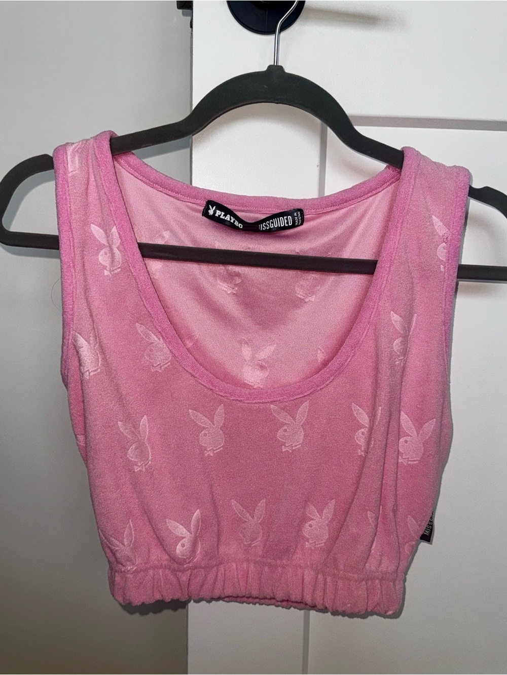 Playboy Misguided Pink Tank Top Size S